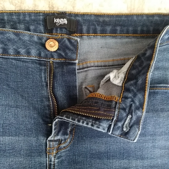 Kensie Knockout Distressed Skinny Jeans 8 / 29 Blue - Picture 10 of 16